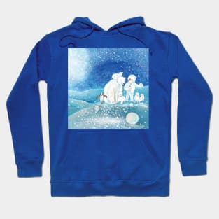 Arctic Animals and Snowman Hoodie